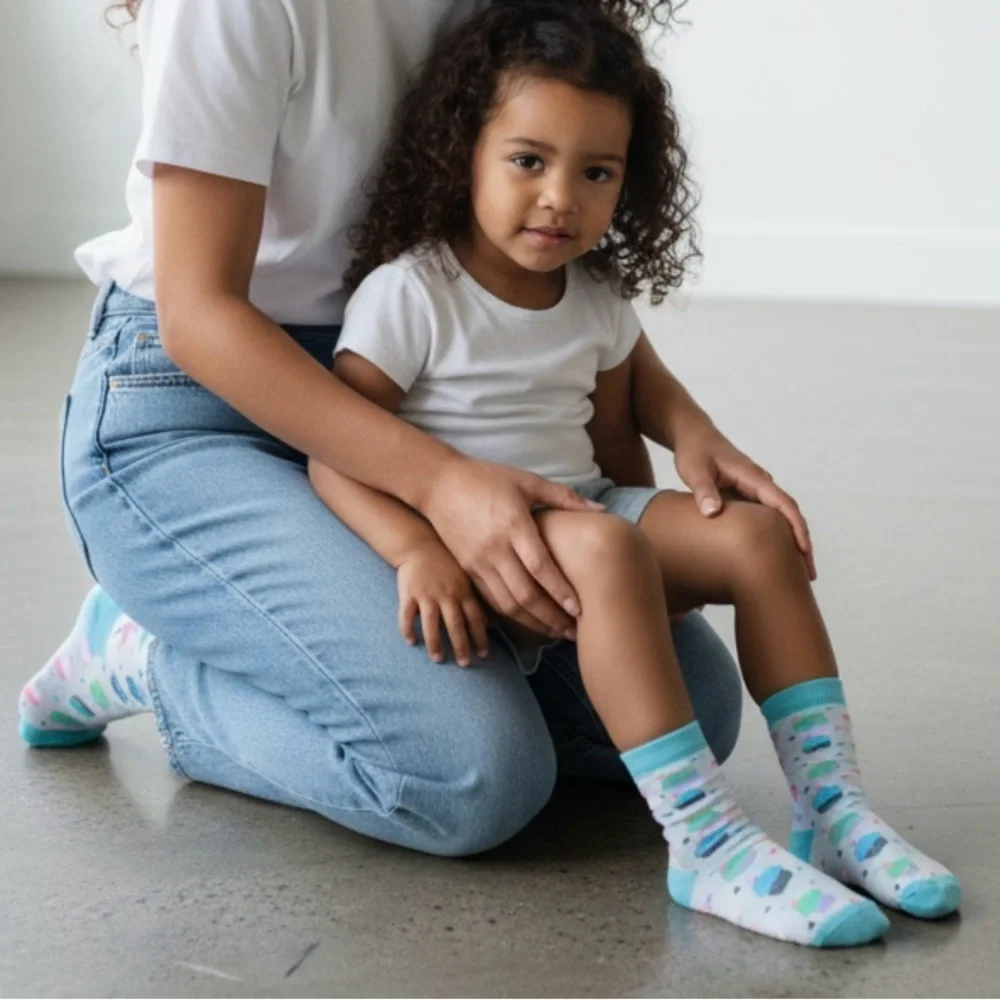 NWT- BELLAS - MOMMY & LIL’S SWEETHEART  CUPCAKE SOCKS - 2 PAIRS